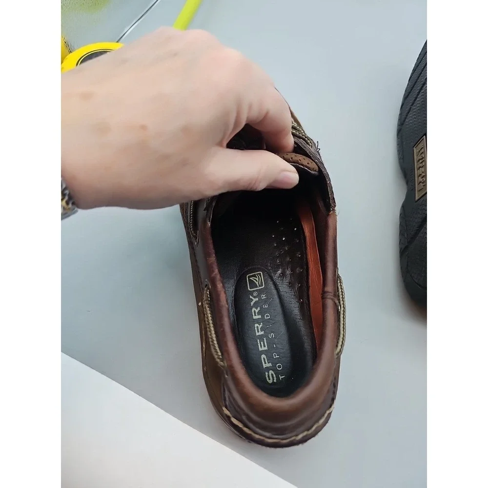 SPERRY TOP-SIDER Men's Brown Leather Boat Shoes Boots Mens Size 9